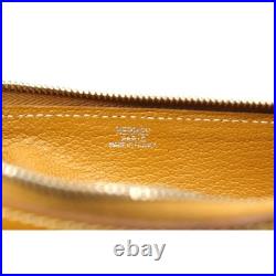 Hermes Piccolo Pen Case Khaki Leather Silver Fittings Used B Grade Hermes Piccolo Pen Case Khaki Leather Silver Fittings Used B Grade