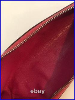 Hermes Piccolo Pink Pen Case Lipstick Purse Shocking Pink Used