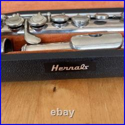 Herrnals Silver Flute with Case Keyed Instrument for Practice