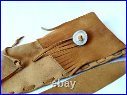 High Spiritis F# Turquoise Inlay Native American Flute with Leather Hide Case