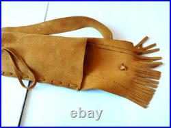 High Spiritis F# Turquoise Inlay Native American Flute with Leather Hide Case