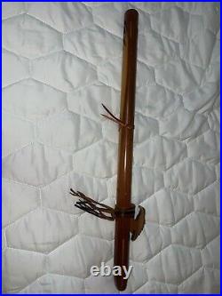 High Spirits Native American Carved Hawk Flute 25 Cedar Wood Key of F