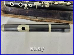 Historic-Vintage Wooden Flute With Wooden Case