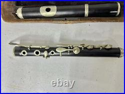 Historic-Vintage Wooden Flute With Wooden Case