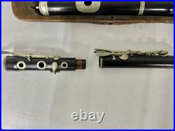 Historic-Vintage Wooden Flute With Wooden Case