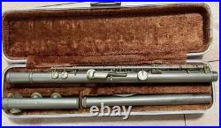 Hoh Silver Metal Flute with Case, Needs Repair, Disassembled, Used