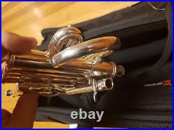 Immaculate Yamaha 6810S Silver 4-valve Bb/A Piccolo Trumpet With New ProTec Triple