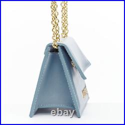 JACQUEMUS Le Piccolo blue leather gold chain boxy 2-way crossbody micro bag