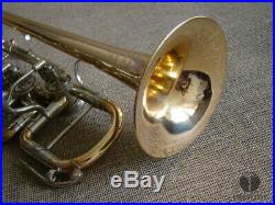 J. Scherzer Rotary Piccolo Trumpet, Original Case, 4 Leadpipes Tapers GAMONBRASS