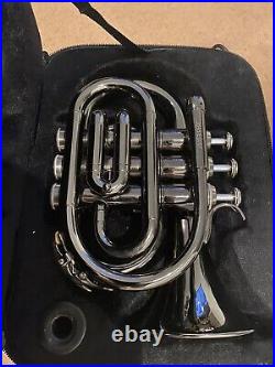 Jean Baptiste Model JBPT384B Pocket Piccolo Trumpet Gunmetal Black with Case