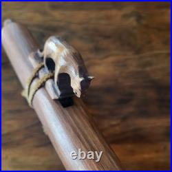 Jonah Thompson 17.5 Mountain Lion Navajo Cedar Flute. Ultra Rare Model