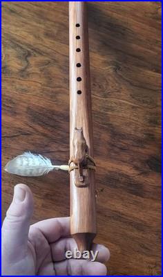 Jonah Thompson 17.5 Mountain Lion Navajo Cedar Flute. Ultra Rare Model