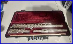 Jupiter FL 507 Flute -Silver Plated Closed Hole -C Key & Case -Nice Condition
