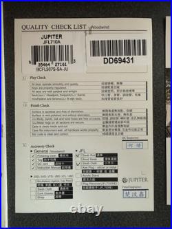 Jupiter Flute Model JFL710A With Warranty Info Used Very Good