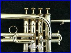 Kanstul Made 4 Valve Besson Professional Piccolo Trumpet in Pristine Condition