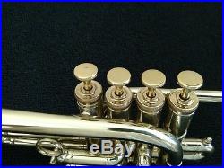 Kanstul Made 4 Valve Besson Professional Piccolo Trumpet in Pristine Condition
