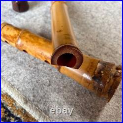 Kozan Shakuhachi 255 Shaku 6 Sun Pipe Flute Vintage Used Thin Crack Good