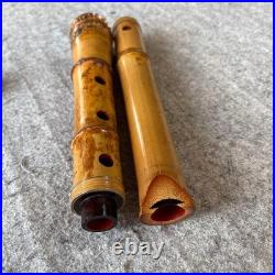 Kozan Shakuhachi 255 Shaku 6 Sun Pipe Flute Vintage Used Thin Crack Good