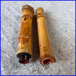 Kozan Shakuhachi 255 Shaku 6 Sun Pipe Flute Vintage Used Thin Crack Good