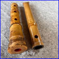 Kozan Shakuhachi 255 Shaku 6 Sun Pipe Flute Vintage Used Thin Crack Good