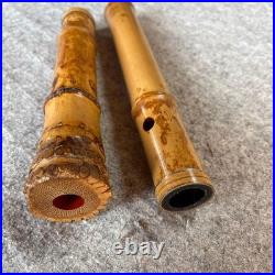 Kozan Shakuhachi 255 Shaku 6 Sun Pipe Flute Vintage Used Thin Crack Good