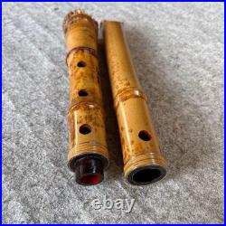 Kozan Shakuhachi 255 Shaku 6 Sun Pipe Flute Vintage Used Thin Crack Good