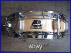 LUDWIG ROCKER ELITE PICCOLO 3x13 NATURAL MAPLE SNARE DRUM (USED) GOOD WIRE