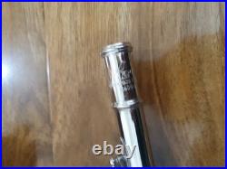 Lark Flute M4006 Silver Tone Musical Instrument In Hard Case Fast Ship USA 1980