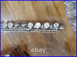 Lark Flute M4006 Silver Tone Musical Instrument In Hard Case Fast Ship USA 1980