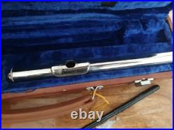 Lark Flute M4006 Silver Tone Musical Instrument In Hard Case Fast Ship USA 1980