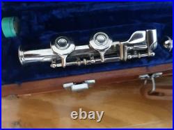 Lark Flute M4006 Silver Tone Musical Instrument In Hard Case Fast Ship USA 1980