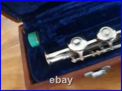 Lark Flute M4006 Silver Tone Musical Instrument In Hard Case Fast Ship USA 1980