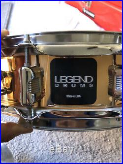 Legend Snare Drum 80s Brass 14x4 Vintage Rare