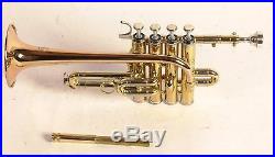 Lot#1251 Hunter Brass Lacquer 4 Valve Piccolo Trumpet