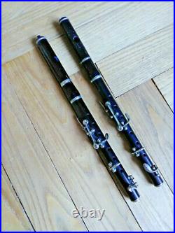 Lot 2 flûtes piccolo anciennes dont une Paul Beuscher- antique old FLUTE PICCOLO
