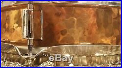 Ludwig Keystone Area 13 inch x 3 Hammered Bronze Piccolo Snare Drum Vintage 80's