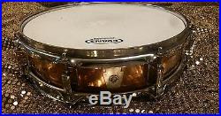 Ludwig Keystone Area 13 inch x 3 Hammered Bronze Piccolo Snare Drum Vintage 80's