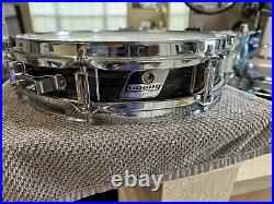 Ludwig Rocker elite piccolo snare drum Black Oyster Pearl re-wrapped 13 x 3