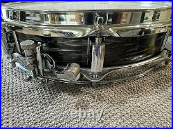 Ludwig Rocker elite piccolo snare drum Black Oyster Pearl re-wrapped 13 x 3