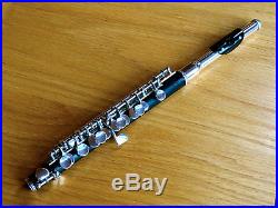 MA. Jahn, Wooden Piccolo, Silver Keys, Silver Headjoint, Wood, Flute