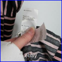 Marimekko Trina Piccolo Shirt Dress Blue Pink Stripe Belted Pockets Anthro 34 2
