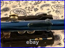 Mendini by Cecilio Blue/Gold Piccolo Flute Key of C Closed Hole with Case WORKS