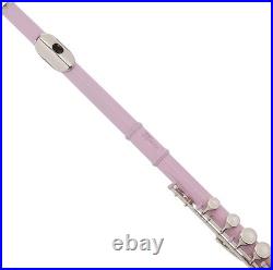 Mendini by Cecilio C Flute 16 Key Close Hole Beginner Kit with Case & Book, Pink