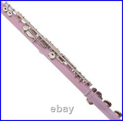 Mendini by Cecilio C Flute 16 Key Close Hole Beginner Kit with Case & Book, Pink