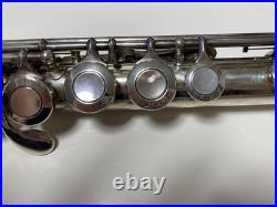 Miyazawa MS-70S Flute with Case Silver Lip Plate Used Japan