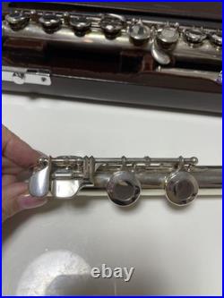 Miyazawa MS-70S Flute with Case Silver Lip Plate Used Japan