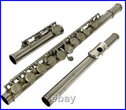 Muramatsu M-85 Flute Silver with Hard Case Soft Case Cleaning Rod Used Japan