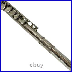 Muramatsu M-85 Flute Silver with Hard Case Soft Case Cleaning Rod Used Japan