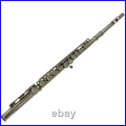 Muramatsu M-85 Flute Silver with Hard Case Soft Case Cleaning Rod Used Japan
