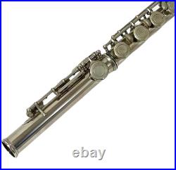 Muramatsu M-85 Flute Silver with Hard Case Soft Case Cleaning Rod Used Japan